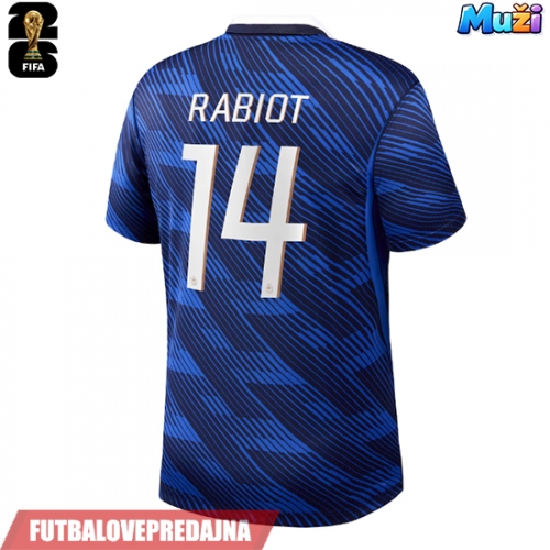 Lacne Muži Futbalové dres Francúzsko Adrien Rabiot #14 MS 2026 Krátky Rukáv - Domáci
